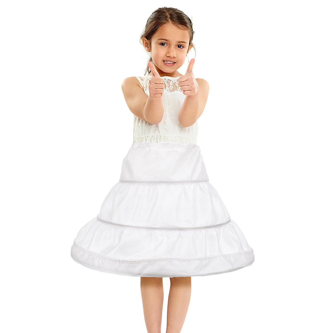 iplusmile Falda para niña: 3 pendientes de aro para niñas de 4 a 10 años - vestido de princesa