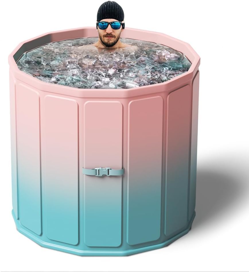 Portable Foldable Ice Bath Tub, Large Size 77 Gal, Fast Muscle Recovery, Home Outdoors Gyms, Quick Opening without Installation, No Water Leakage, height 70cm