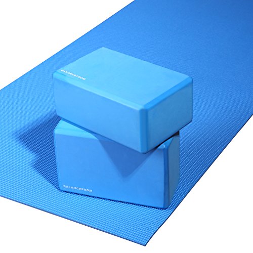 Image of BalanceFrom GoYoga Set of 2 High Density Yoga Blocks, 9 inchx6 inchx4 inch Each [Newest Version]
