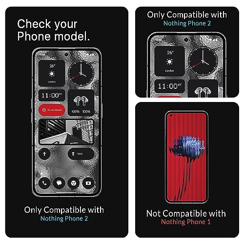 Image of FIRST MART Front Tempered Glass and Back Nano Membrane for Nothing Phone 2 with Installation Kit | Edge-to-Edge, Scratch Resistant, Case-Friendly | Black