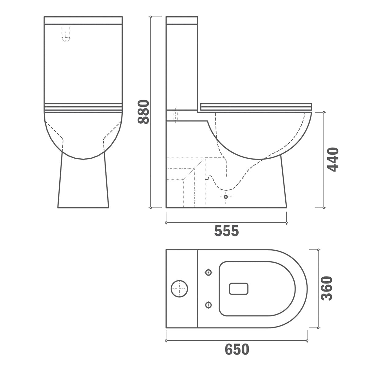 STROHM TEKA 700200200 INCA Inodoro Rimless Compacto Blanco