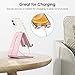 OMOTON Upgraded Aluminum Cell Phone Stand for Desk, C1 Durable Cellphone Dock with Protective Pads, Smart Stand Designed for iPhone17, 16/15/14/13 Pro Max Air, iPad mini, Android Phones,Rose Gold