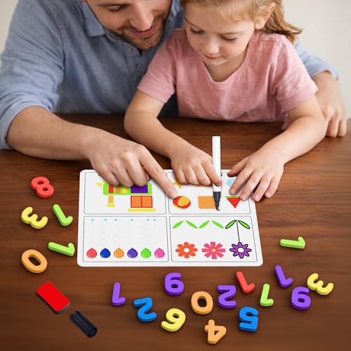 Image of Play Panda Learn to Write Numbers Magnetic Learning Board Game for Kids