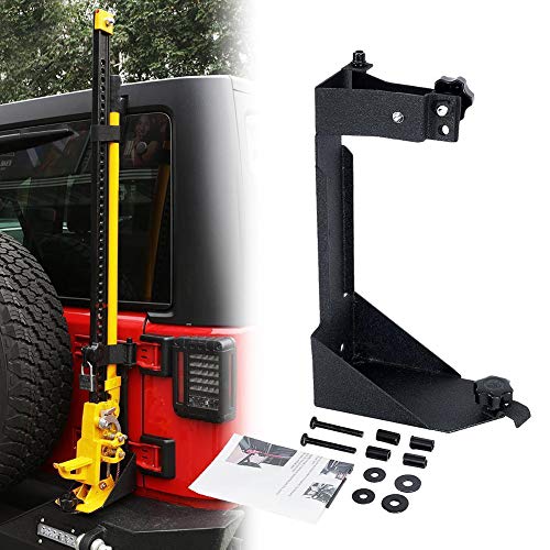 High Lift Jack Mount Rear Hi Lift Jack Mount Carrier Mounting Brackets For 2007-2017 Jeep Wrangler JK Offroad