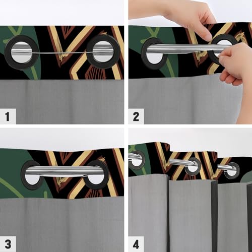 Mitovilla SC-2023111001-FLOWER02-72-74 No Hooks Needed Boho Floral Shower Curtain Set With Snap-In Liner, Modern Abstract Heavy Duty Fabric Cloth Shower Curtain thumb #4