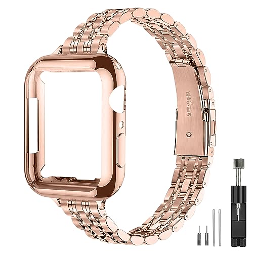Image of QUNDAXI Slim Watch Band Compatible with Apple Watch 41mm 45mm 42mm 44mm 40mm 38mm Metal Stainless Steel Watchband Suitable for iWatch 11 /10 /9 /8 /7 /6 /5 /4 /3 /2 /1 /SE Series Women Luxury Strap