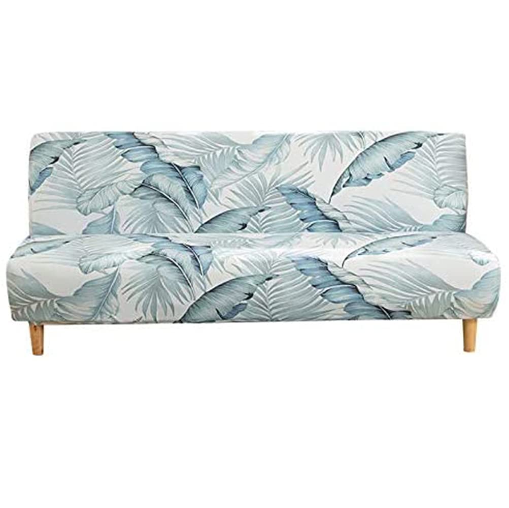 TOPCHANCES Stretch Futon Cover,Armless Sofa Cover Folding Sofa Bed Cover Printed Futon Slipcover Furniture Protector Without Armrests