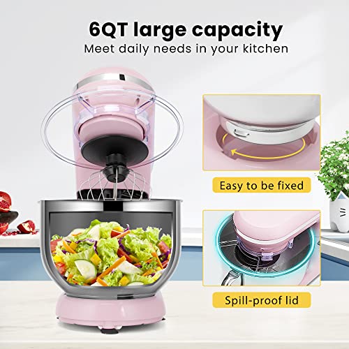 image for VIVOHOME Stand Mixer, 660W 10 Speed 6 Quart Tilt-Head Kitchen Electric