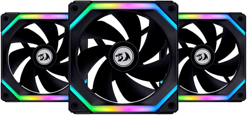 KIT GAMER UNI FAN RGB PRETO COM 3 FANS UF-SL120-3B SI