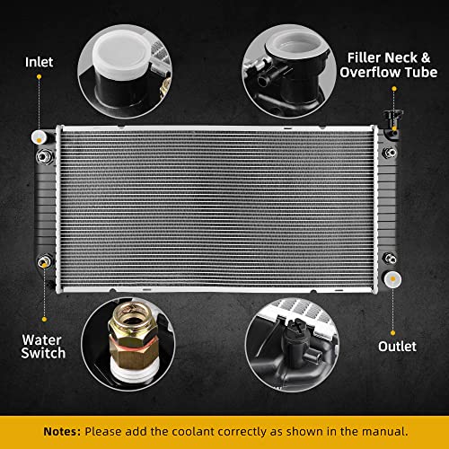 image for DWVO Radiator Compatible with Chevy GMC Suburban Yukon Tahoe Pickup Es