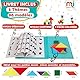 Maison Julia - Lernspiel Montessori für Kinder ab 3 Jahren, Logik, Feinmotorik, magnetisches Tangram-Puzzle, Reisespiel, Geburtstag, Weihnachten, Kinderspielzeug 3 Jahre, 4 Jahre, 5 Jahre. (Dinausore)