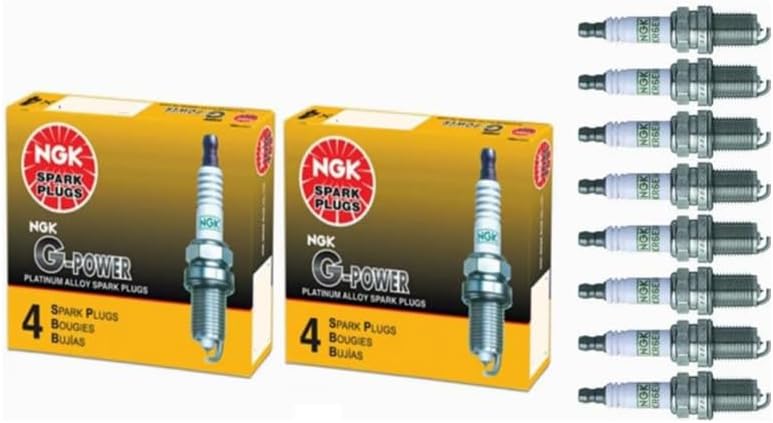 Pack of 8 NGK G-Power Platinum Spark Plug Replacement For LS1 LS2 LS3 LS6 LS Chevy Chevrolet Silverado Tahoe Suburban GMC Sierra Cadillac 5.3 4.8 5.3 6.0 6.2 V8 for 9748UU 9748HH 9748RR 41-962 41-110