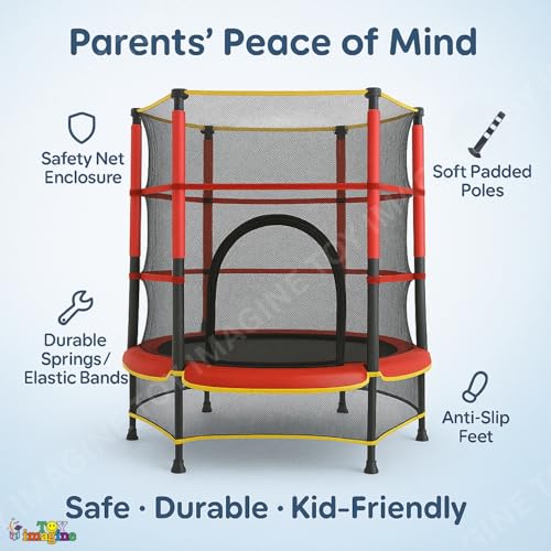 Image of Toy Imagine 4.5FT Kids Trampoline with Safety Net
