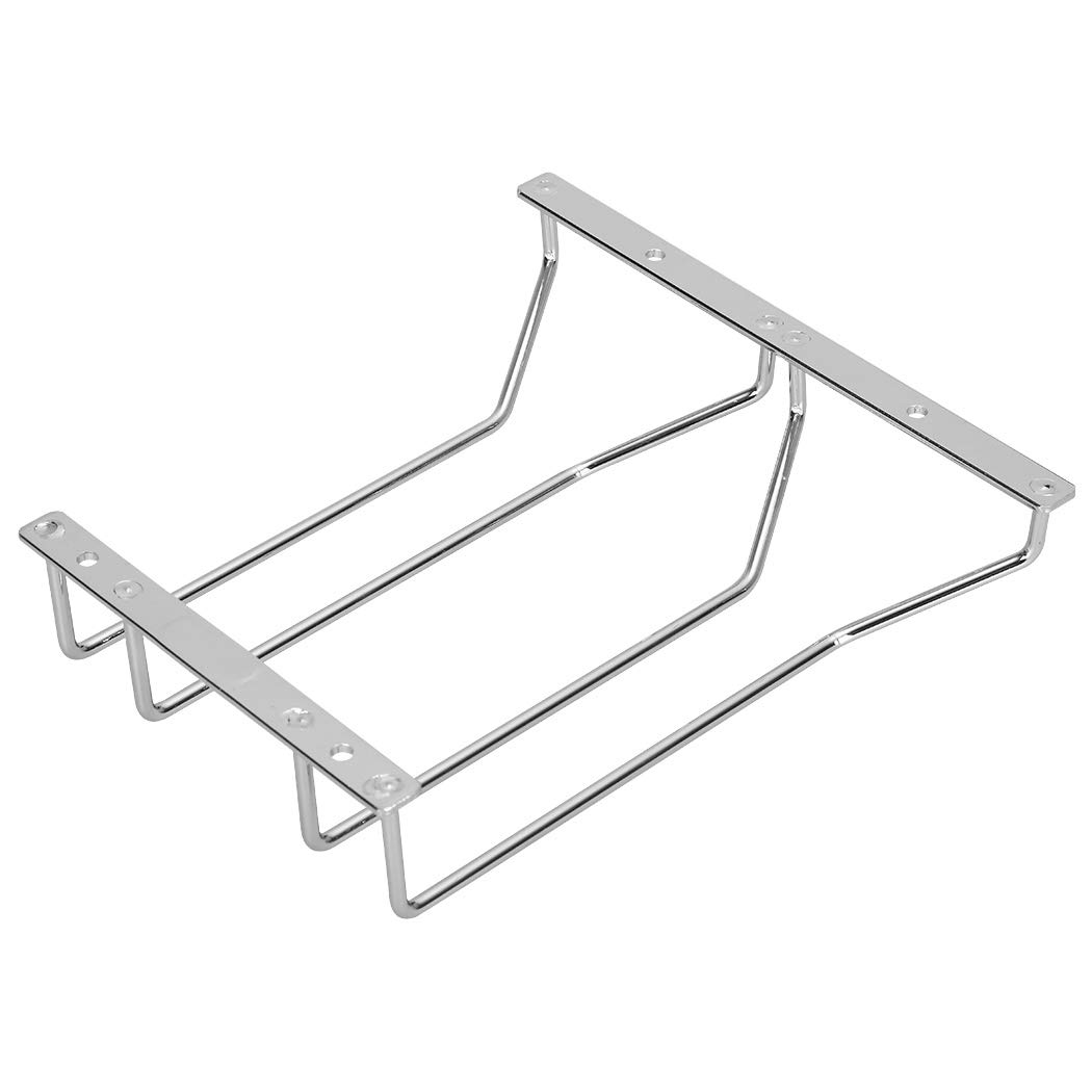 Porta bicchieri da vino, con manico, 22 cm, colore: argento