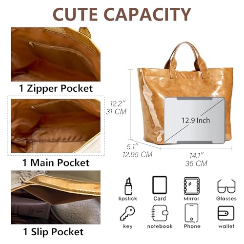 Bolso tote grande para mujer KAMEILONG de PVC miniatura 4