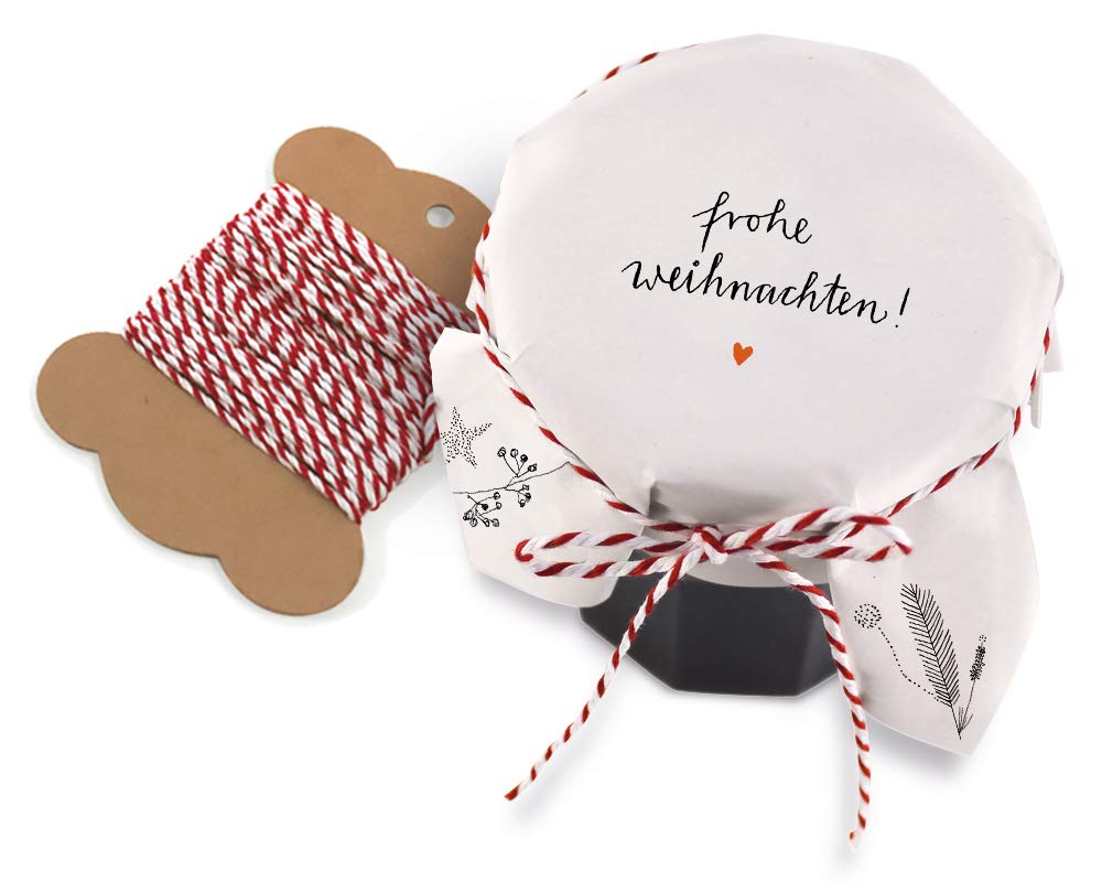 Eine der Guten 25 Marmeladendeckchen - Frohe Weihnachten