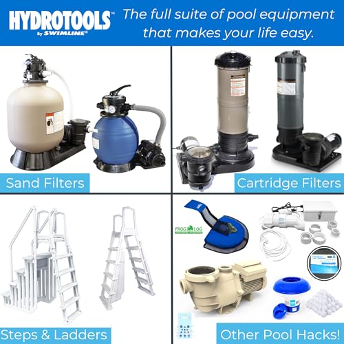 Image of Swimline HYDROTOOLS 24 Inch Sand Filter Combo Set with Stand & Multi Port Valve, 300 Pound Sand Capacity
