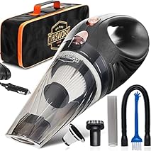 THISWORX Car Vacuum Cleaner - Portable, High Power, Handheld Vacuums w/ 3 Attachments, 16 Ft Cord & Bag - 12v, Auto…