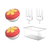 birdsnap® Perch Accessory DIY Add-ons: 2 Fruit Fork,2 Hummingbird Feeders and 1 Jelly Box Upgraded