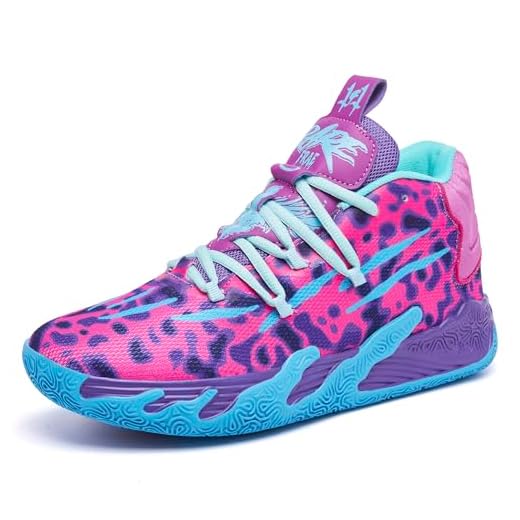 Womens Mens Basketball Shoes Breathable Fashion Colorful High Top Non Slip Outdoor Sport Sneakers for Woman Man Fitness Training Athletic Orange Size 7.5