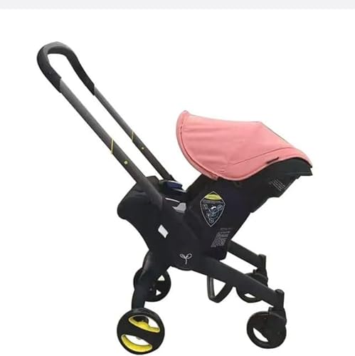 Baby Stroller with Car Seat, Black Travel System with Wheels(Pink) (NB: NOT a doona product)
