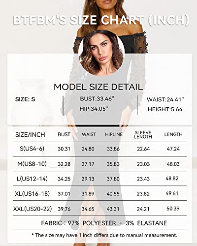 Btfbm Women Elegant Off Shoulder Dresses Sheer Long Sleeve Mesh Ruched Wrap Split Bodycon Maxi Cocktail Wedding Guest Dress(Solid Black, Small) #TOP4
