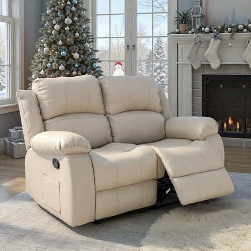 Sillón reclinable doble beige manual miniatura 3