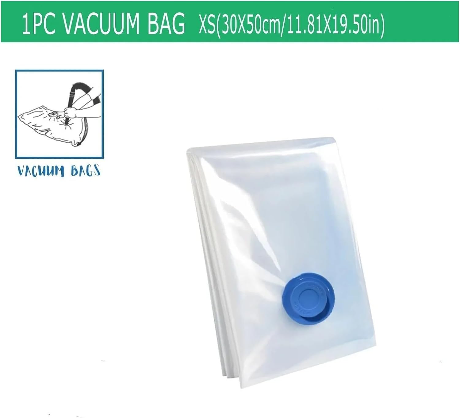 1pc Thickened Vacuum Compression Bag, Transparent Quilt, Storage, Household Clothing And Sorting(30 X50cm)