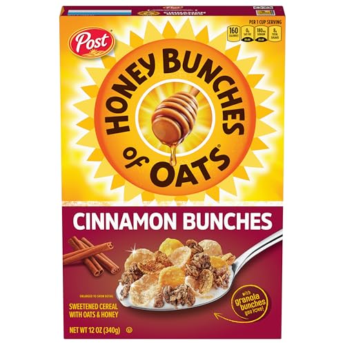 Honey Bunches of Oats Cinnamon Cereal, Breakfast Cereal with Oats