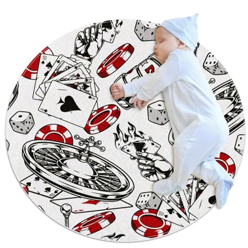 Tapis de douche antidérapant rond 1m pour sécuriser le sol