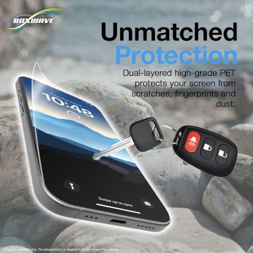 boxwave screen protector compatible with cipherlab rs36 - cleartouch impactshield 2-pack impenetrable screen protector flexible film