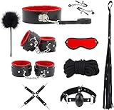 Bondaged-Kit-Adult Handcuffs Restraints Women-Toys Sex-Games - Sex Toys for Women 10 Pcs Women Sex Sweater Toys Sex Tie Downs Under Mattress for King Bed Sex Toys for Couples Gifts for Her K02A