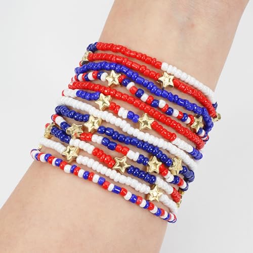 Mardi Gras Stackable Beaded Bracelets for Women Carnival Bracelet Jewelry2