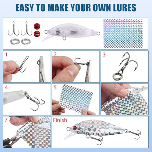 Kit para hacer señuelos de pesca DIY con caja incluida miniatura 3