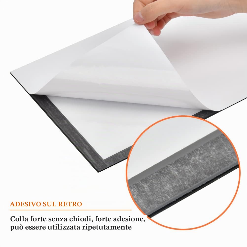 10pcs Cornice Magnetica Autoadesiva,5x A3 e 5x A4 Informazioni Cornice Nera,Espositore Adesivo Magnetico,A4 Cornice Magnetica per Espositore,Autoadesiva Magnetic,Foto,Documenti,Copertura Magnetica