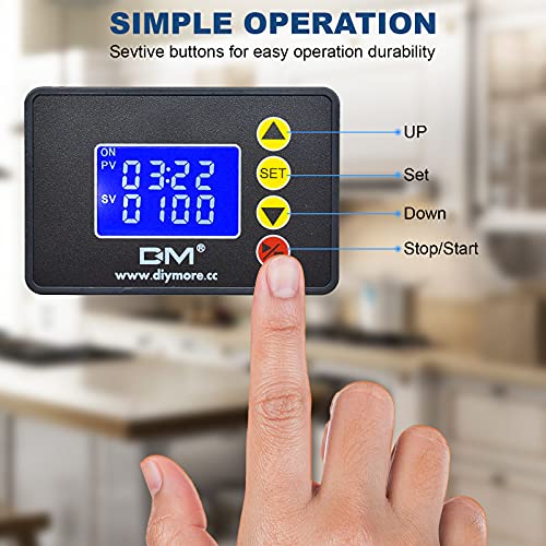 Diymore A1XH0002US Digital Timer Relay Module Dc 12V 20A Max 240W 0000 thumb #1