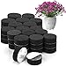 Produktbild BELLE VOUS Unsichtbare Blumentopf Füße 50er Pack - Schwarze Füße für Blumenkübel - rutschfest mit starken selbstklebenden Pads für mittelgroße & große Pflanzkübel für Zimmer- und Freilandpflanzen