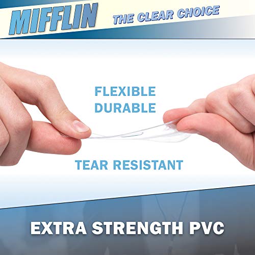 MIFFLIN Horizontal No Zip Plastic Card Holder with Metal Clip and Vinyl Straps (Clear, 3x4 Inch, 100 Pack), Quick Load PVC ID Name Badge with Clips
