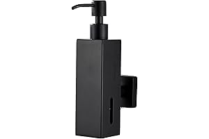 BATHSIR Matte Black Soap Dispenser: Wall-Mounted, Sleek and Durable