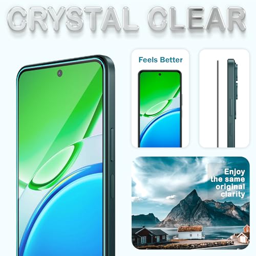 Image of FIRST MART Military Grade Gorilla Tempered Glass For Vivo Y21 (6.51 Inch) With Edge To Edge Full Screen Coverage and Easy Installation Kit | Black, Pack of 2