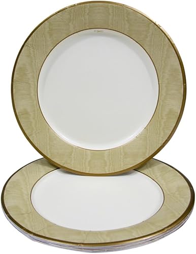 Miniatura 4 de Entertaining with Caspari Moire - Platos llanos, color dorado, paquete de 8