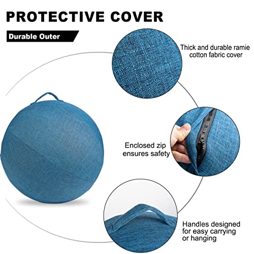 Capuca Large Horse Balls For Play - 25 Inch Mega Ball Toys & Herding Ball Cover Anti-Burst Giant Silicone Training Soccer Ball For Horses Dogs Goats To Play #TOP4