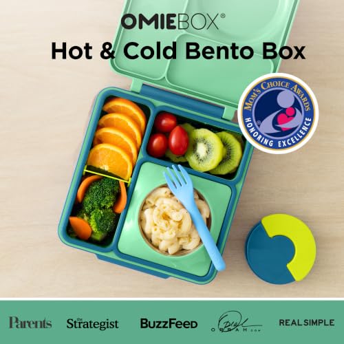 Image of Omie OmieBox Kids Insulated Leakproof Bento Lunch Box with Food Jar (Meadow)