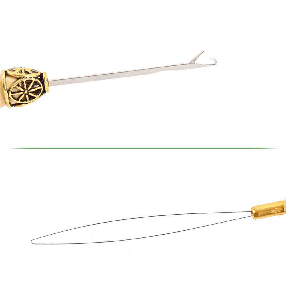 100 Stück Haarverlängerungsperlen Set – Mit Zange, Hakennadel Und Schleifennadel – Für Micro-Ring Haarverlängerungen