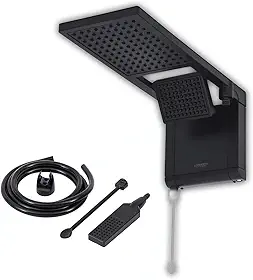 LORENZETTI Chuveiro Acqua duo ultra 7800W, Matte Black - 220V