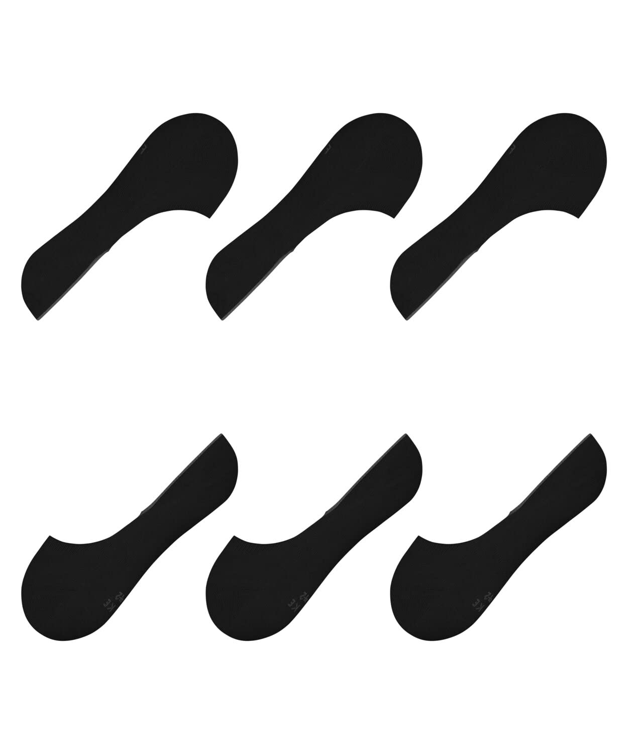 FALKE Mężczyźni Stopki Invisible Step Medium Cut Multipack M In bawełna niewidoczne jednokolorowe 3 Pak, Czarny Black 3000, 43-44