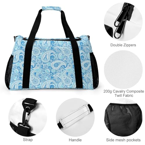 70s Floral Sport Gym Bag Travel Duffle Bags Weekender Overnight Bags Carry On Crossbody Handbag For Beach Workout Yoga3