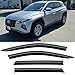 Outside All Weather Durable Rain Guards Window Visor Fit for Hyundai Tucson & Tucson Hybrid 2022-2024 Window Deflectors, Vent Guard Window Visors Sun Shades, 4 Pieces Set Accessories - Smoke Tinted
