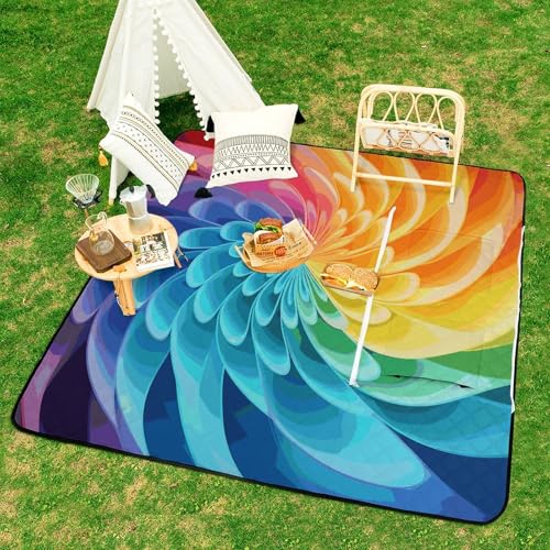 Nappe de pique-nique XXL imperméable et tapis extérieur de plage isolant de voyage - 7