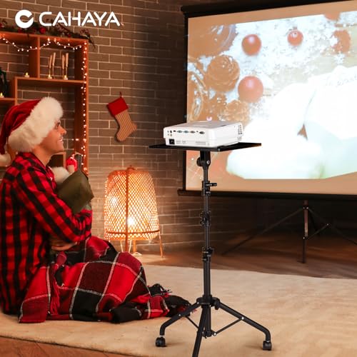 CAHAYA Projector Tripod Stand Adjustable: Height 29 to 65in Projector with Casters Universal Laptop Stand Portable Multifunctional DJ Rack Stand for Outdoor Movies Computer Book DJ Equipment CY0332 by CAHAYA - Image 9